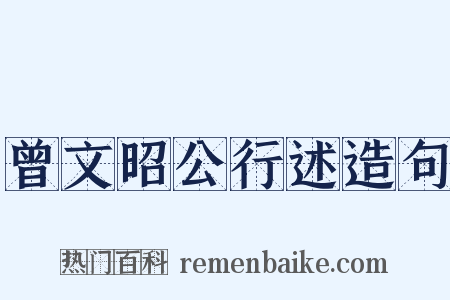 曾文昭公行述造句是什么意思的图片